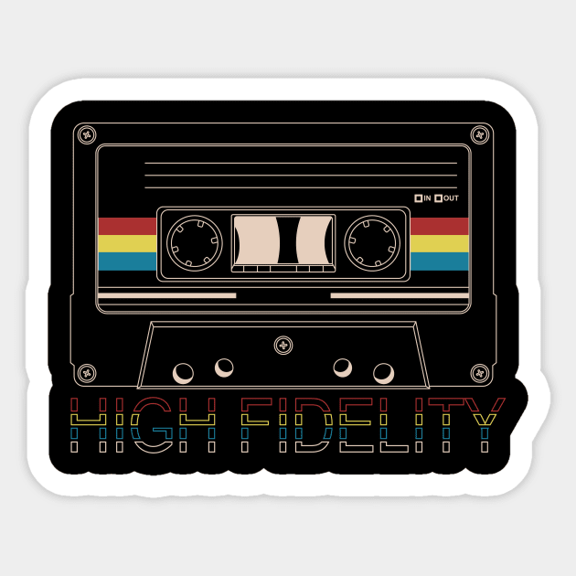 high fidelity cassette tape Sticker by kangkoeng